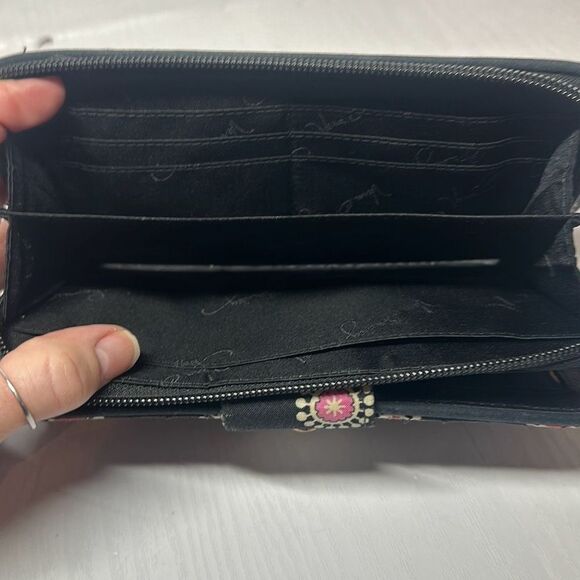 Vera Bradley Pirhouette Twist Lock Black Wristlet LOOK - Picture 9 of 9